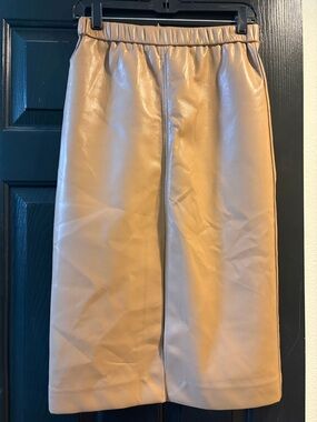 T Tahari Camel Faux Leather Pencil Skirt
